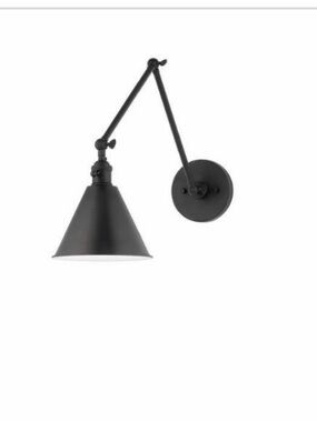 New Visual Comfort Chapman & Myers Salem Adjustable Black Metal Wall Lamp